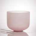 Lunar Pink Crystal Singing Bowl Advanced Pearlescent Color